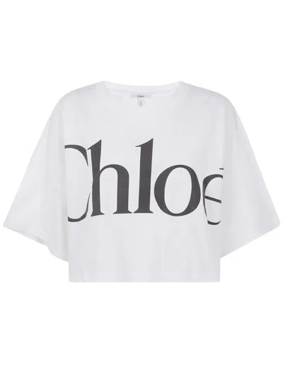 CHLOÉ CHLOÉ CROPPED OVERSIZED T-SHIRT