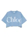 Chloé Oversize Signature Logo Crop Graphic T-shirt