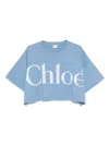 Chloé Oversize Signature Logo Crop Graphic T-shirt