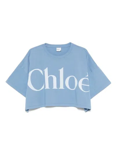 CHLOÉ CHLOÉ CROPPED OVERSIZED T-SHIRT CLOTHING