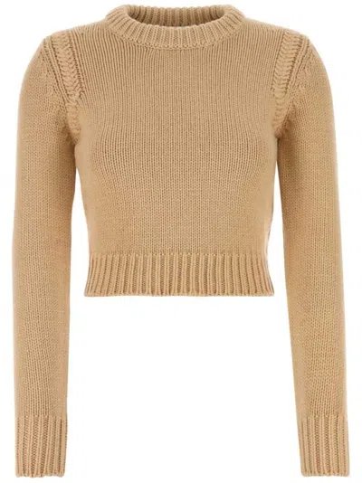 Chloé Cropped Sweater In Brown