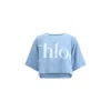 Chloé Oversize Signature Logo Crop Graphic T-shirt