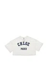 Chloé Cropped T-shirt In White