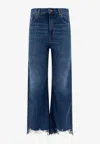 Chloé Cropped Wide-leg Jeans In Blue