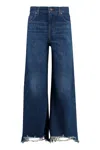 Chloé Cropped Wide-leg Jeans In Blue