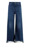 Chloé Cropped Wide-leg Jeans In Blue
