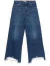 Chloé Cropped Wide-leg Jeans In Blue