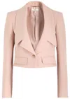Chloé Chloe Cropped Wool Blazer In Pink