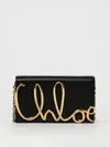 Chloé Chloe Womens Black Brand-plaque Leather Cross-body Bag In Black