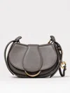 Chloé Structured Shoulder Bag With Adjustable Strap In Mouse Grey