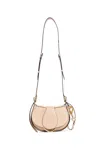 Chloé Floral Grey Calfskin Bag With Adjustable Shoulder Strap In Grey