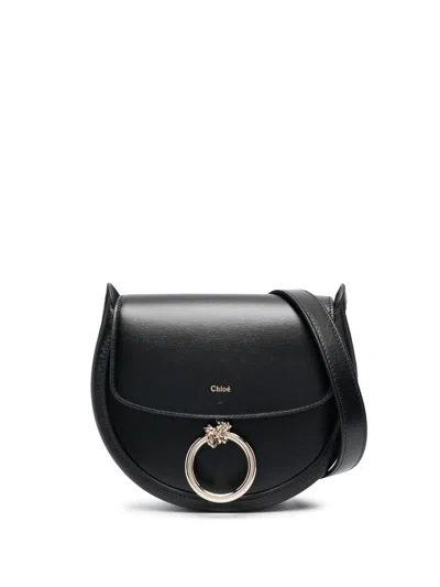 Chloé Chloe Woman Black Leather Small Arlene Crossbody Bag