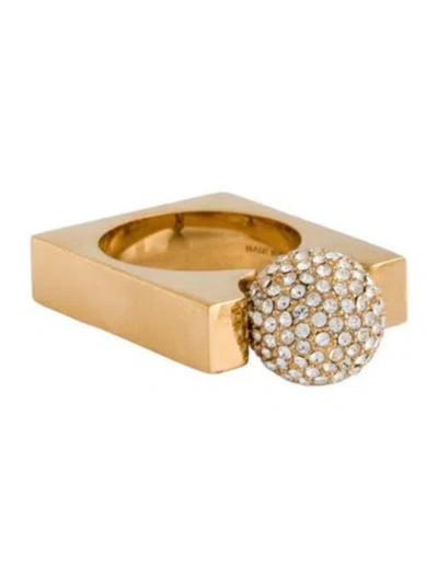 Pre-owned Chloé Crystal Darcey Ring In Multi