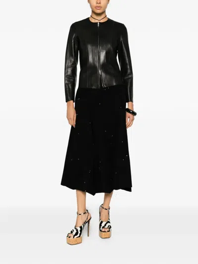 Chloé Crystal-embellished A-line Midi Skirt In Black