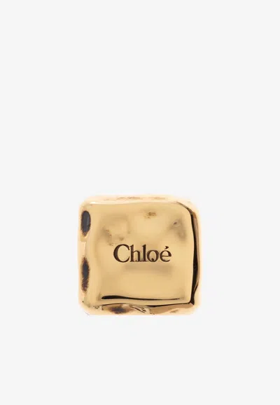 Chloé Cube Dice Bracelet Charm In Brass In Gold