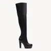 Chloé Lola Studded Leather Over-the-knee Boots In Black