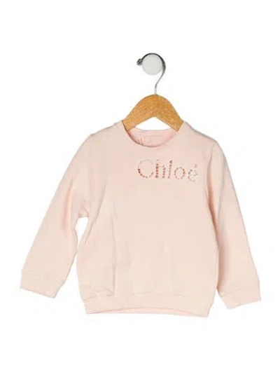 Pre-owned Chloé Babies' Cut Out Accent Sweatshirt In Pink