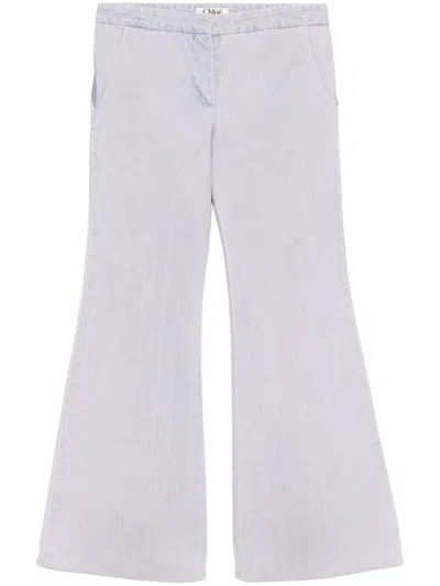 Pre-owned Chloé Cut-out Jeans In Purple