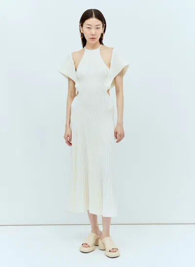 Chloé Cut-out Sleeveless Dress In Beige