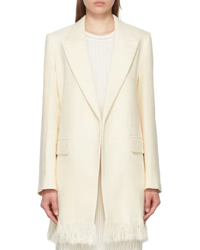 Chloé Cut Short Coat In White