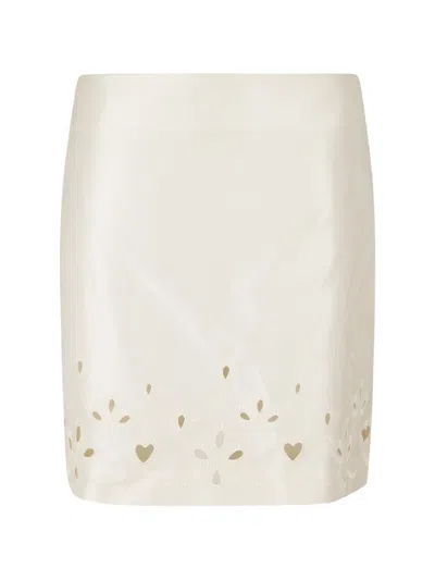 Chloé Cut-out Mini Skirt In White