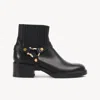 Chloé Dakota Leather Ankle Boots In Black