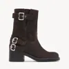 Chloé Dakota Ankle Boot Brown Size 10 100% Calf-skin Leather In Brown