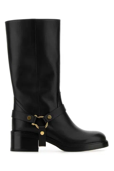 Chloé Dakota Black Leather Boots For Women