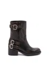 Chloé Dakota Block Heel Buckle Mid-calf Boots In Black
