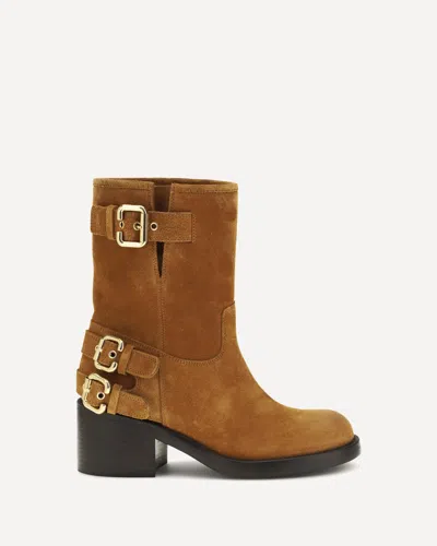 Chloé Dakota Buckle-fastening Ankle Boots In Brown