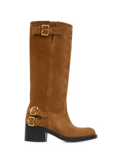 Chloé Dakota Buckle-fastening Boots In Brown