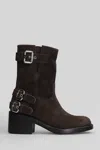 Chloé Dakota High Heels Ankle Boots In Brown Suede In Brown