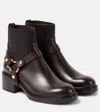 Chloé Dakota Buckled Ankle Boots In Brown