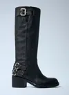 Chloé Women Dakota Leather Boots In Black