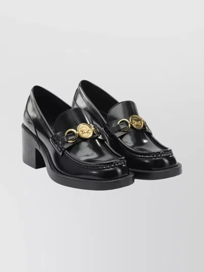 Chloé Dakota Loafers Block Heel In Black