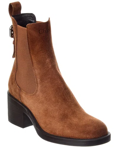 Chloé Dakota Suede Boot In Brown