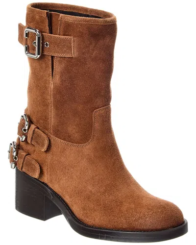 Chloé Dakota Suede Bootie In Brown