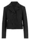 Chloé Single-breasted Jacket In Wool Blend In Black