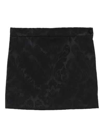 Chloé Damask-pattern Skirt In Black
