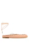 Chloé Chloe Women Light Pink Suede Chloe Ghillies Ballerinas In Brown