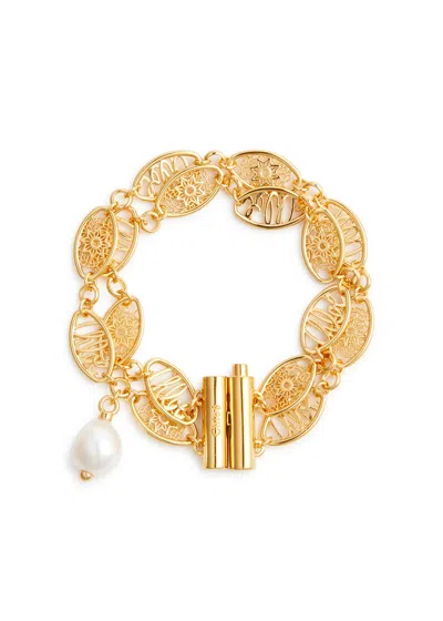 Chloé Chloe Darcey Pearl-embellished Bracelet In Gold