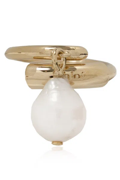CHLOÉ DARCEY PEARL EMBELLISHED RING