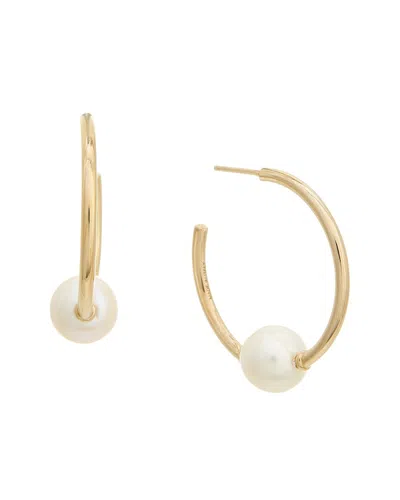 Chloé Darcey Pearl Hoop Earrings In Gold