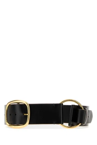 CHLOÉ CHLOÉ DARK BROWN LEATHER BELT