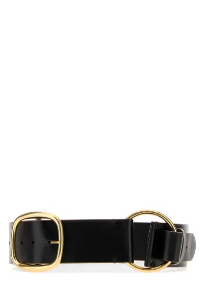 CHLOÉ DARK BROWN LEATHER BELT