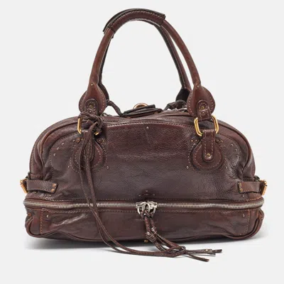 Pre-owned Chloé Dark Brown Leather Medium Paddington Satchel