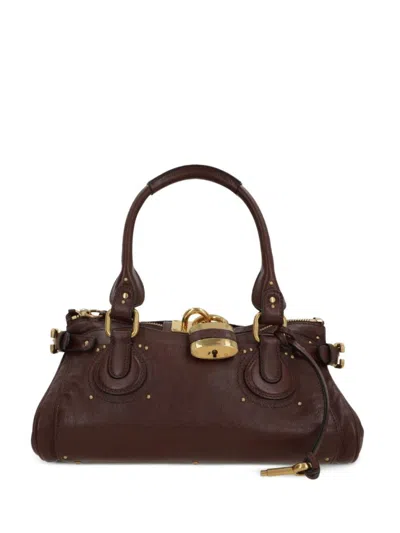 CHLOÉ WOMEN DARK BROWN PADDINGTON SHOULDER BAG, ONESIZE LUXURY SHOULDER BAGS FOR WOMEN DARVEYS