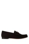 Chloé Chloe Dark Brown Suede Loafers In Brown