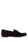 Chloé Dark Brown Suede Loafers In Multi