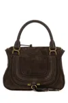 Chloé Borsa A Mano Marcie Media In Pelle Scamosciata Testa Di Moro  Donna In Brown